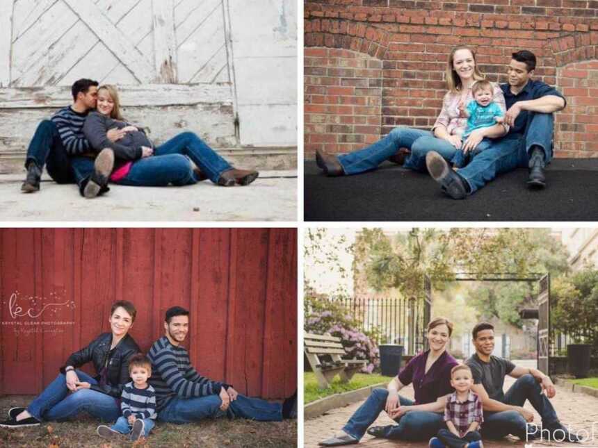 divorced parents recreate wedding photos