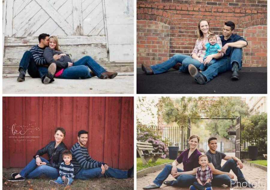 divorced parents recreate wedding photos