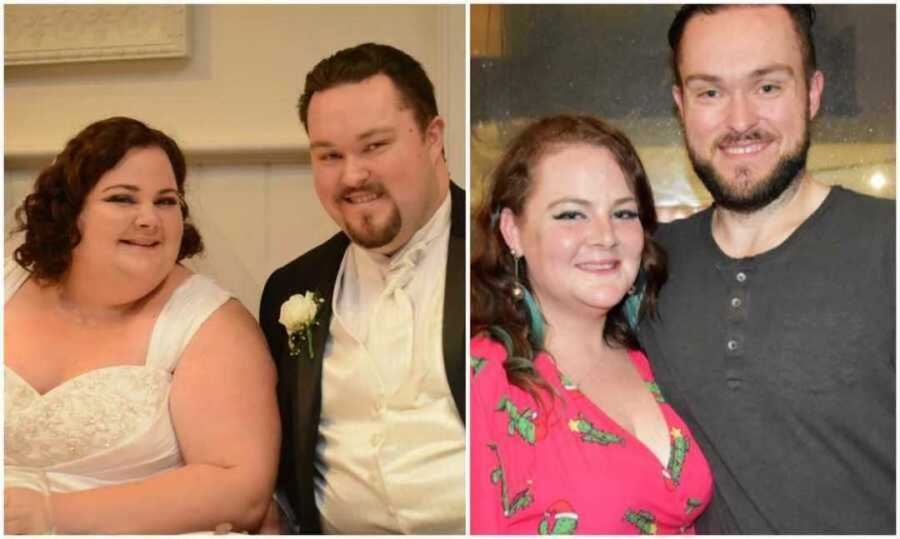 married couple before and after weightloss