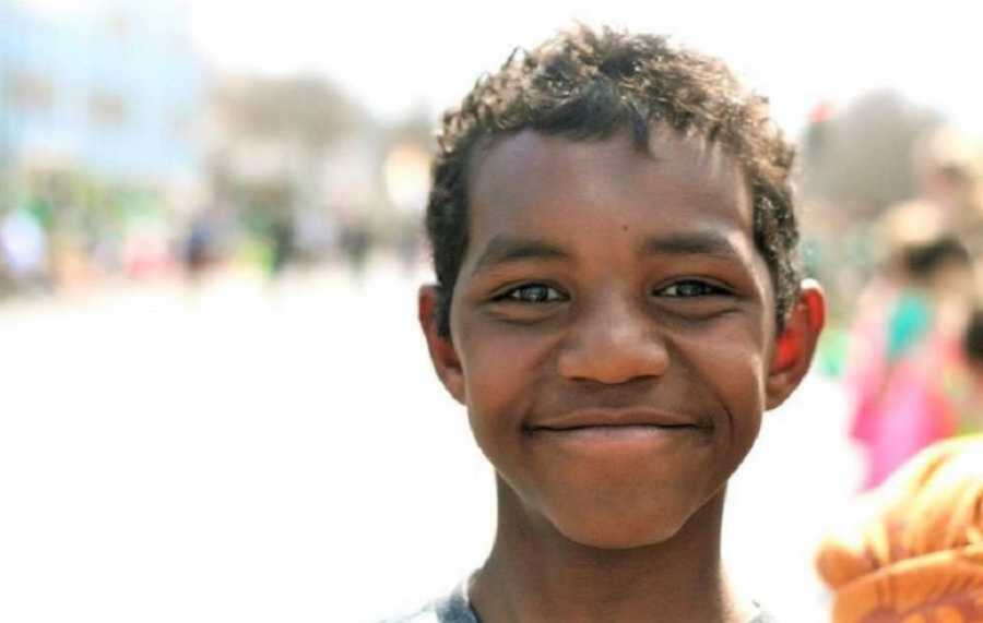 Smiling Adopted Ethiopian Boy