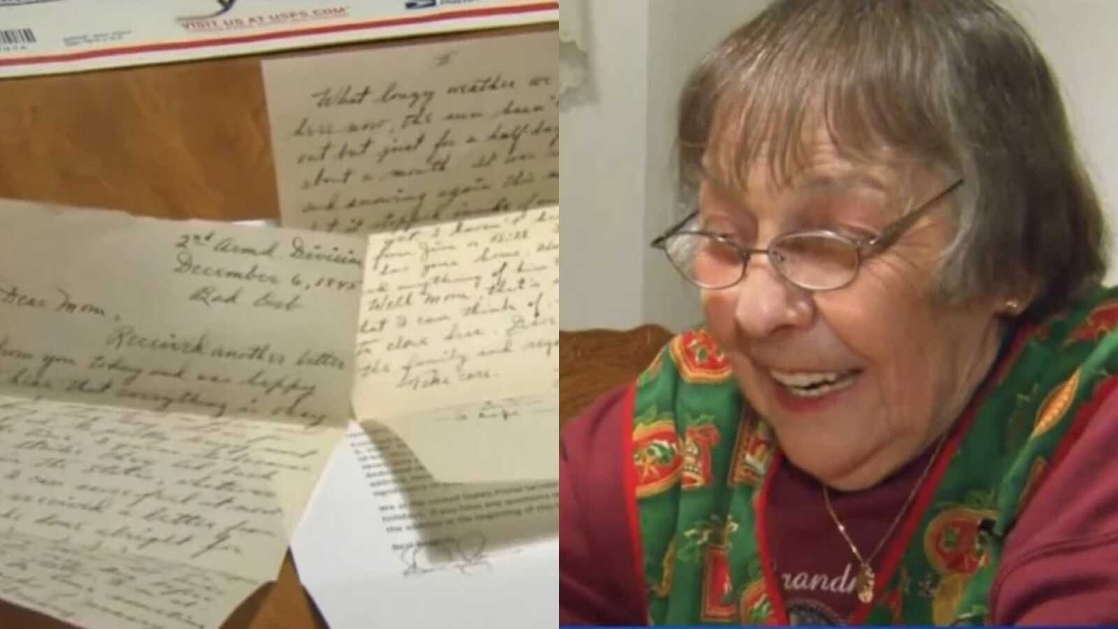 widow receives letters written by late husband who was a WWII veteran